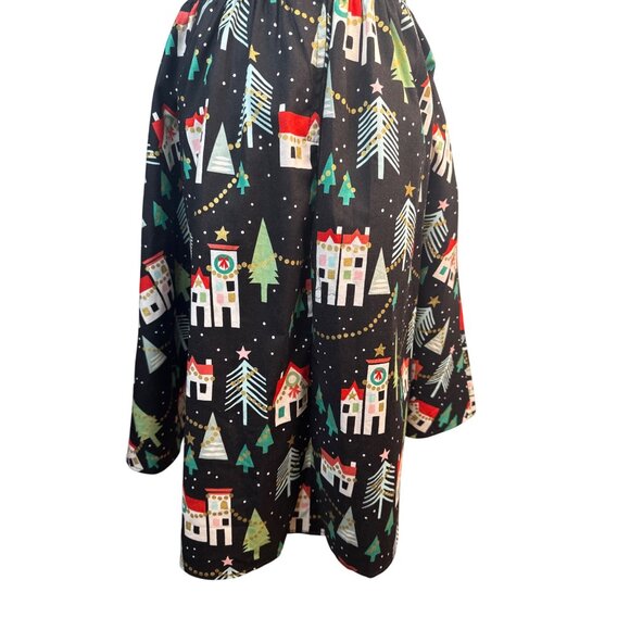 Retrolicious XS Christmas Village Party Dress Cotton Black NWT - Picture 12 of 14